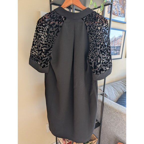 Whistles Black Lina Animal Dobby Dress - Picture 6 of 9
